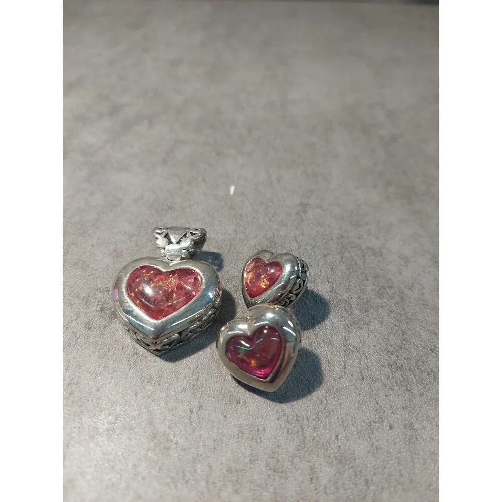 Brighton Pure Love Heart Pendant And Earrings Set topaz